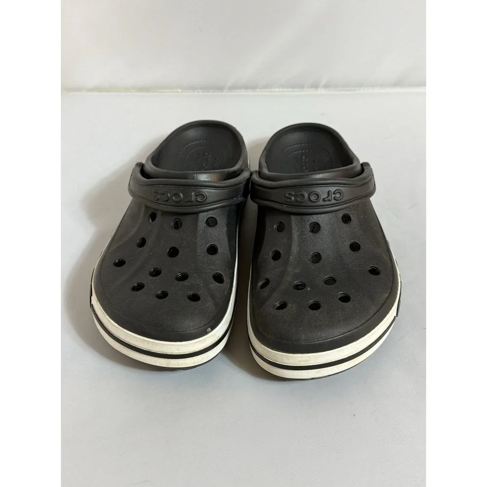 Crocs Unisex-Adult Bayaband Clogs Size M-8 W-10 Black/White #1333 Beach Summer